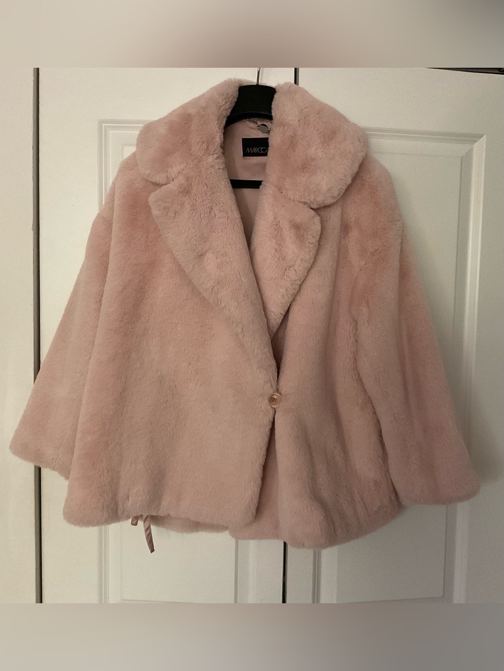 Marc Cain Plush Blush Pink Teddy Jacket
